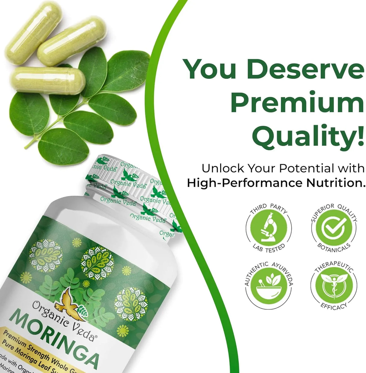ORGANIC VEDA - Organic Veda Moringa Leaf 1500Mg. 120 Capsulas - The Red Vitamin MX - Suplementos Alimenticios - {{ shop.shopifyCountryName }}