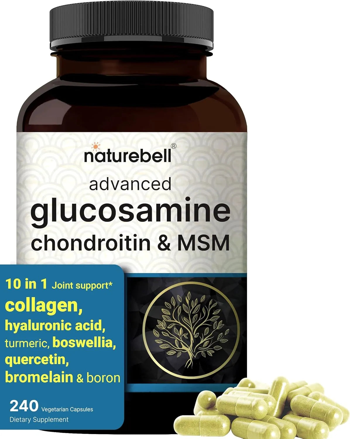 NATUREBELL - NatureBell Advanced Glucosamine Chondroitin MSM 240 Capsulas - The Red Vitamin MX - Suplementos Alimenticios - {{ shop.shopifyCountryName }}