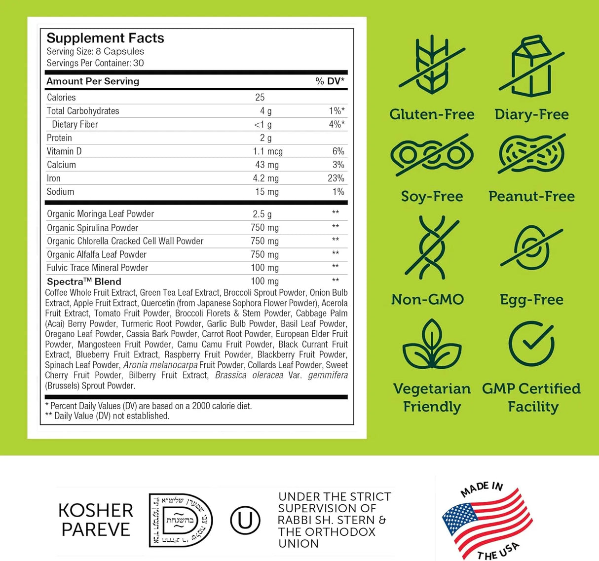 ZAHLER - Zahler Core Greens 240 Capsulas - The Red Vitamin MX - Suplementos Alimenticios - {{ shop.shopifyCountryName }}