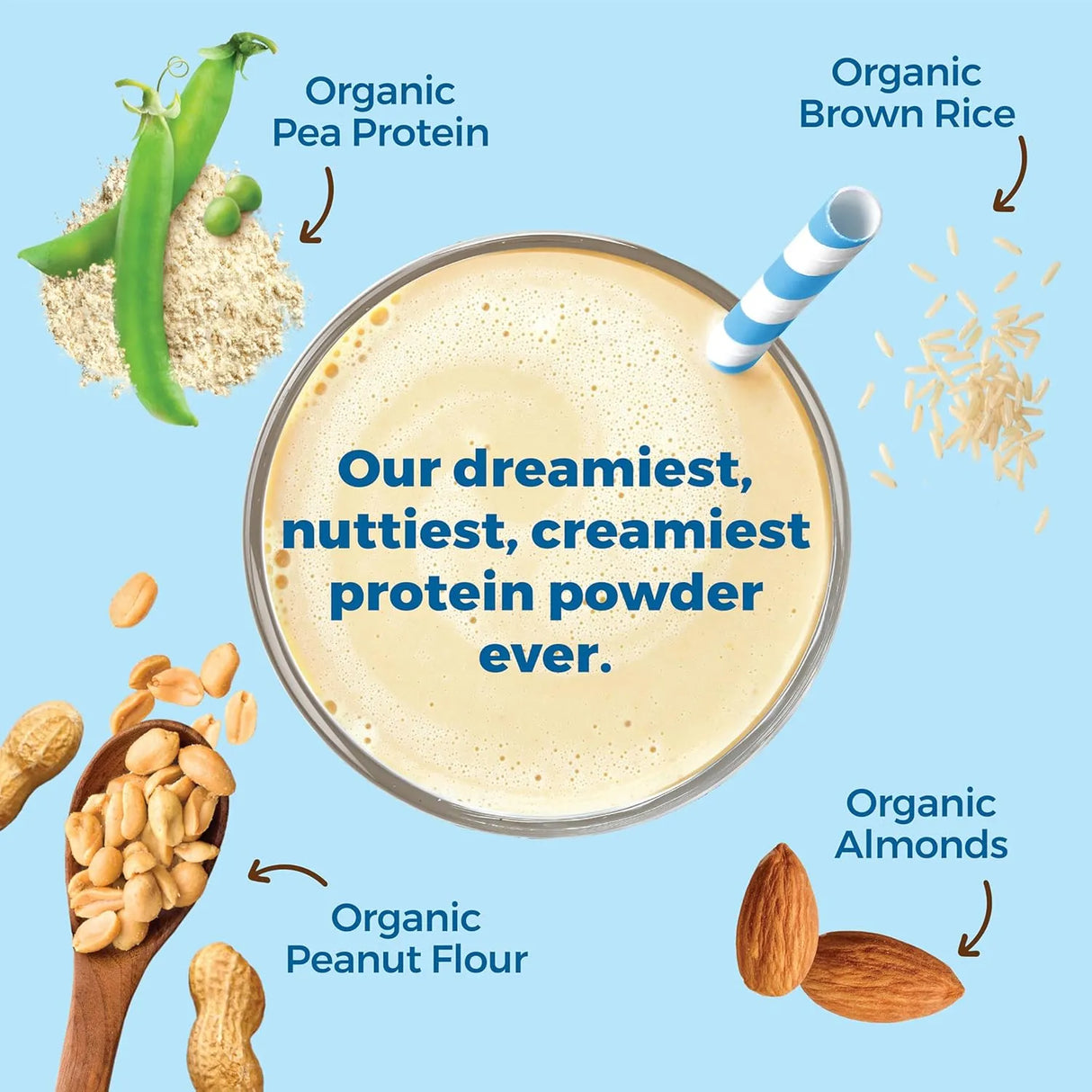 ORGAIN - Orgain X Justin's Organic Vegan Nut Butter Protein Powder Vanilla Almond Butter 1.17 Lb. - The Red Vitamin MX - Suplementos Alimenticios - {{ shop.shopifyCountryName }}