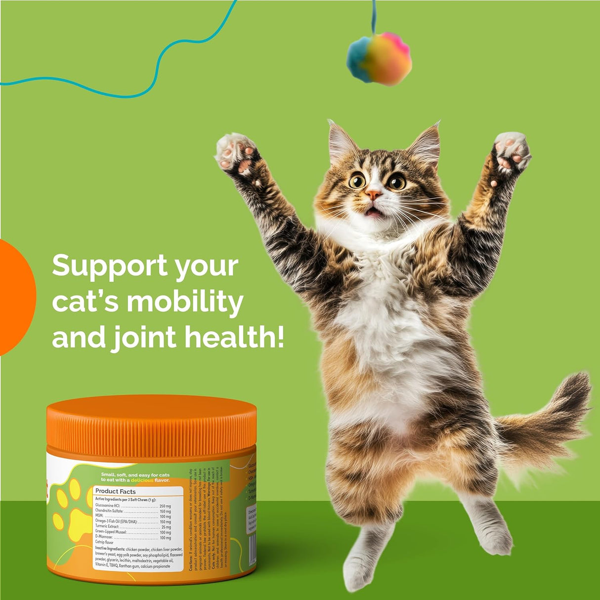 PureCat Joint Support Soft Chews Supplements 200 Masticables