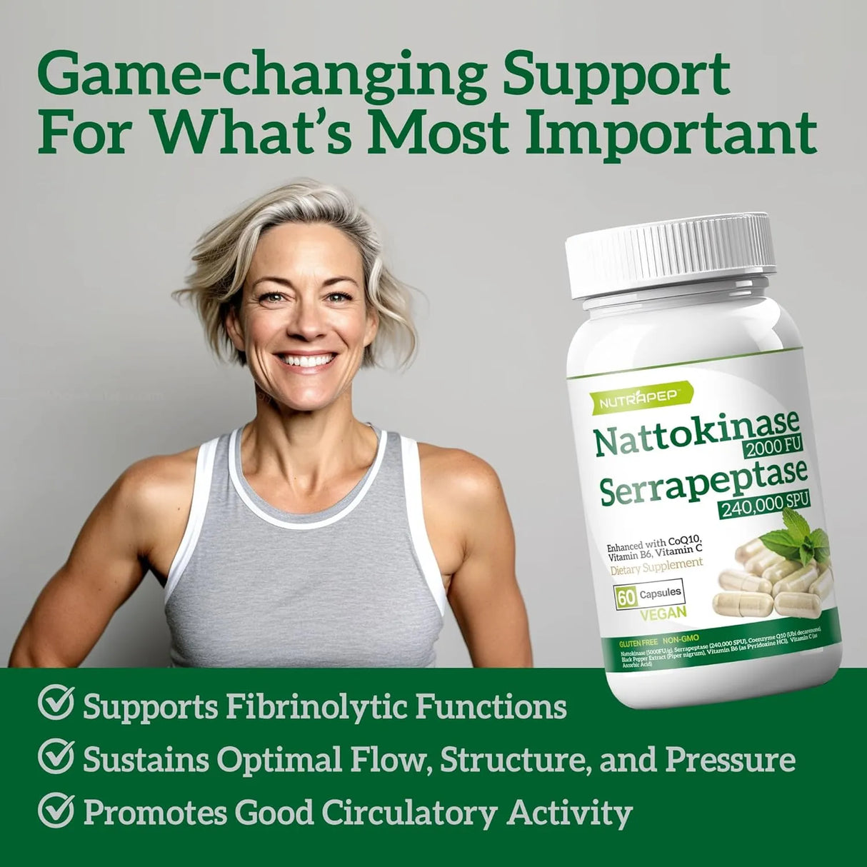 NUTRAPEP - NutraPep Nattokinase 2000 FU 60 Capsulas - The Red Vitamin MX - Suplementos Alimenticios - {{ shop.shopifyCountryName }}