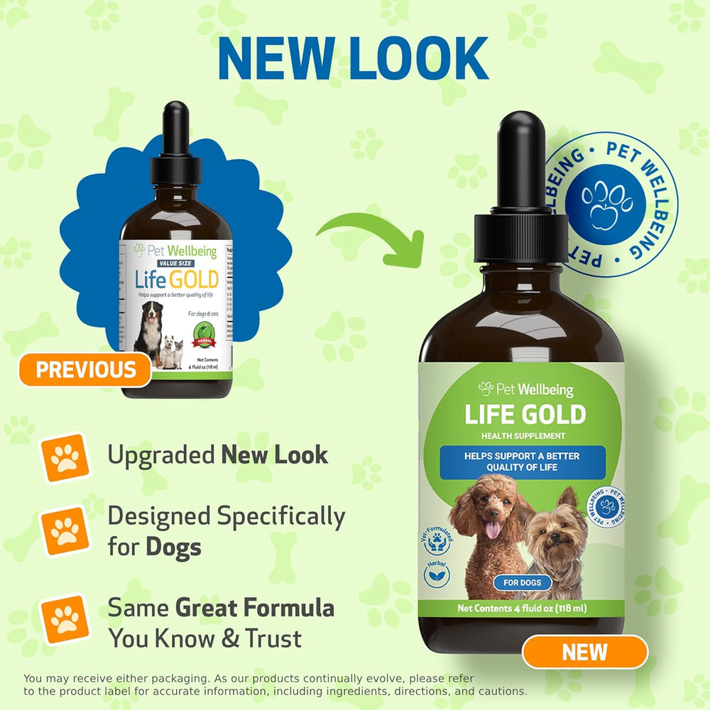 PET WELLBEING - Pet Wellbeing Life Gold for Dogs 4 Fl.Oz. - The Red Vitamin MX - Suplementos Herbales Para Perros - {{ shop.shopifyCountryName }}