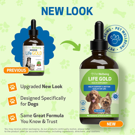 PET WELLBEING - Pet Wellbeing Life Gold for Dogs 4 Fl.Oz. - The Red Vitamin MX - Suplementos Herbales Para Perros - {{ shop.shopifyCountryName }}