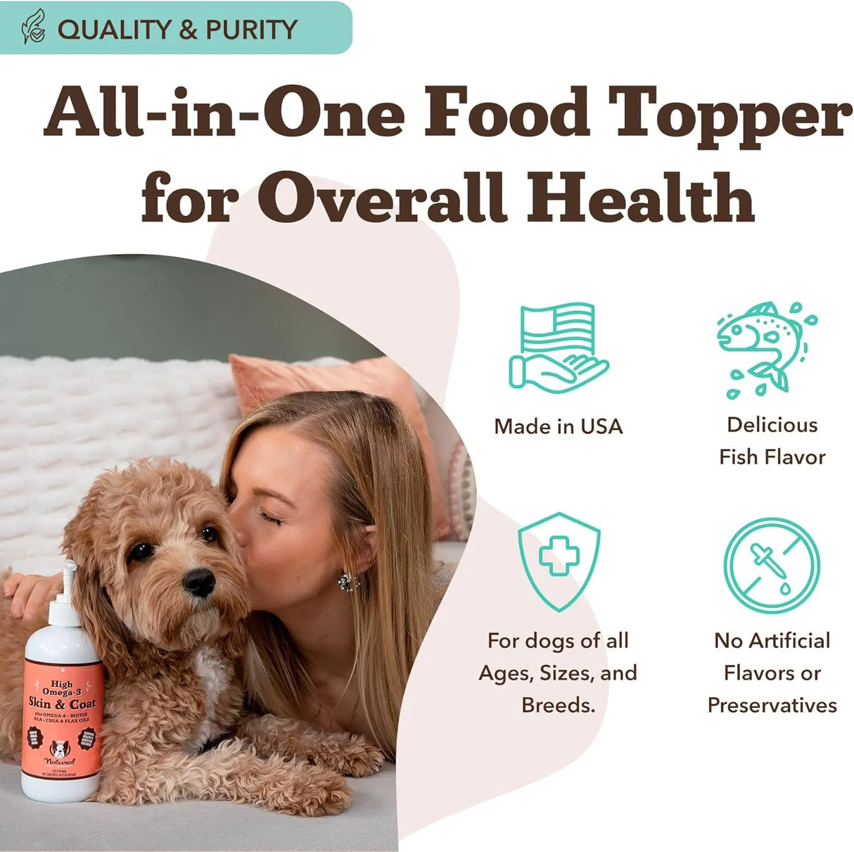 NATURAL DOG - Natural Dog Company Skin & Coat Oil 16 Fl.Oz. - The Red Vitamin MX - Aceite De Pescado Para Perros - {{ shop.shopifyCountryName }}