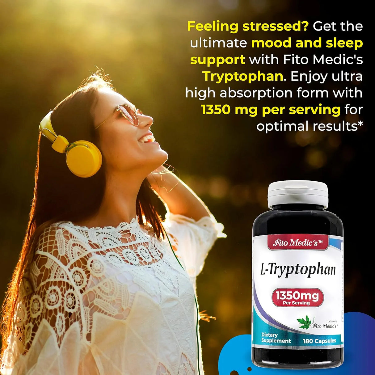 FITO MEDIC´S - FITO MEDIC'S Lab Tryptophan 1350Mg. 180 Capsulas - The Red Vitamin MX - Suplementos Alimenticios - {{ shop.shopifyCountryName }}