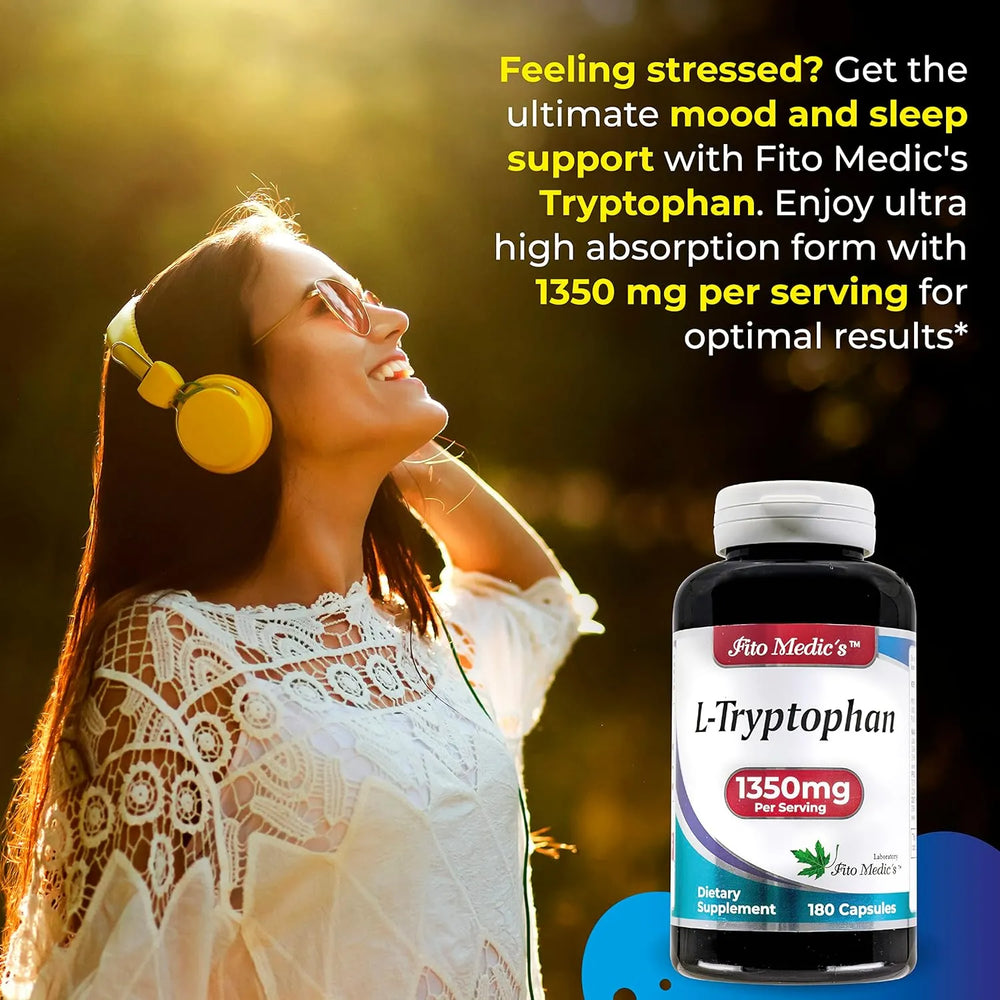 FITO MEDIC´S - FITO MEDIC'S Lab Tryptophan 1350Mg. 180 Capsulas - The Red Vitamin MX - Suplementos Alimenticios - {{ shop.shopifyCountryName }}