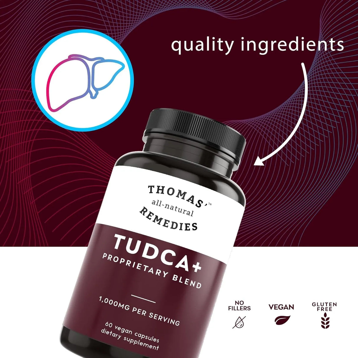 THOMAS - Thomas' all-natural Remedies Tudca 1000Mg. 60 Capsulas - The Red Vitamin MX - Suplementos Alimenticios - {{ shop.shopifyCountryName }}