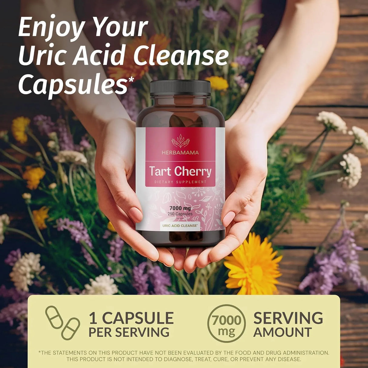 HERBAMAMA - HERBAMAMA Tart Cherry Extract 7000Mg. 250 Capsulas - The Red Vitamin MX - Suplementos Alimenticios - {{ shop.shopifyCountryName }}
