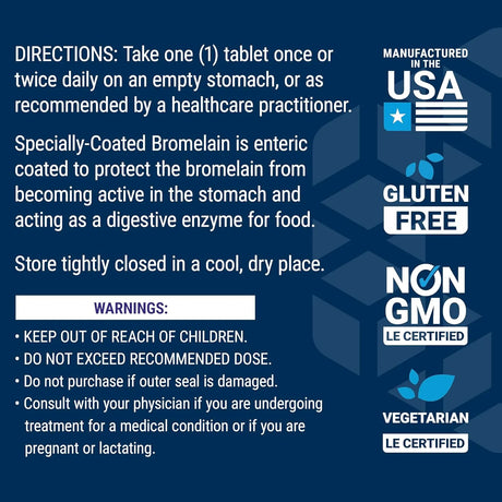 LIFE EXTENSION - Life Extension Specially-Coated Bromelain 60 Tabletas - The Red Vitamin MX - Suplementos Alimenticios - {{ shop.shopifyCountryName }}