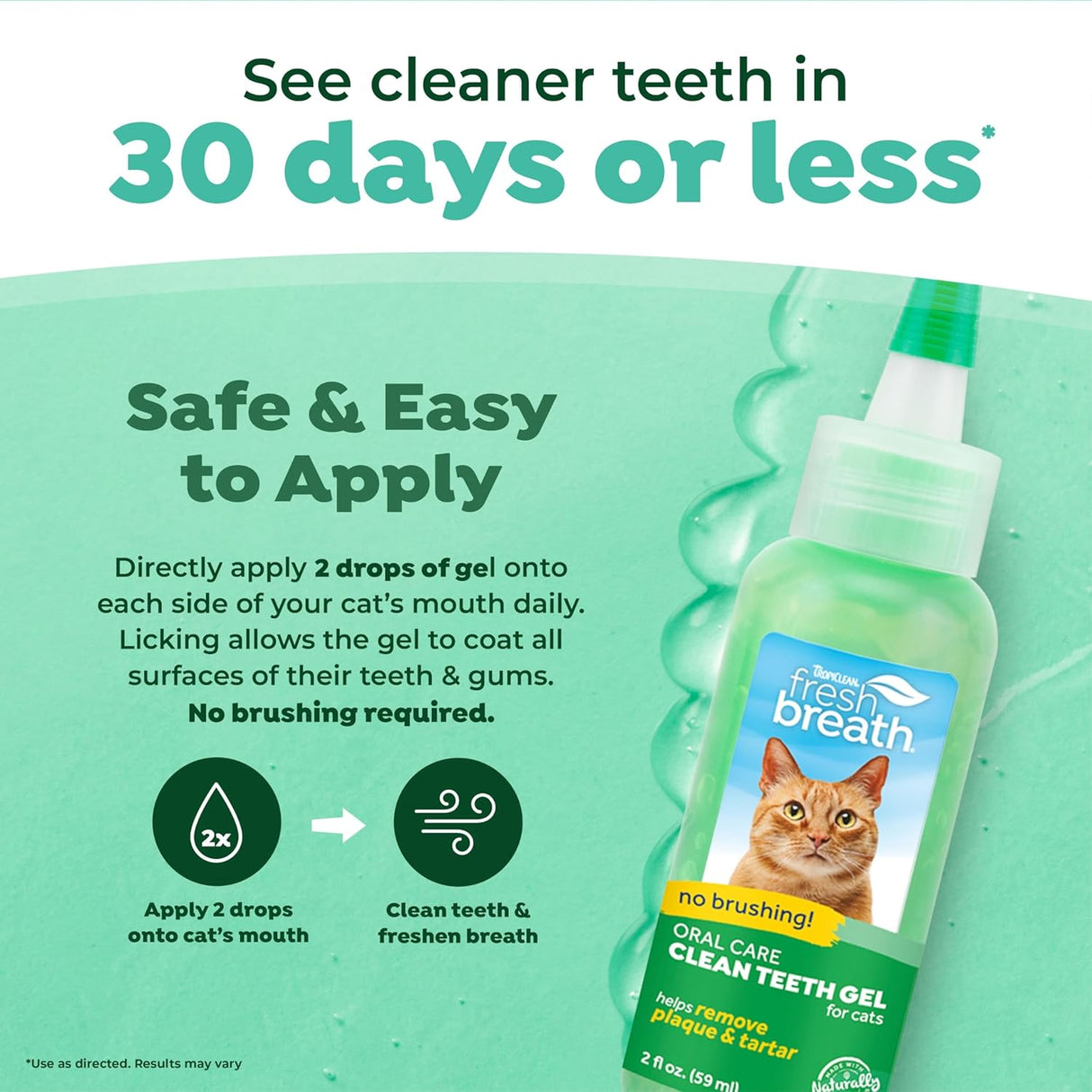 TropiClean Fresh Breath Cat Toothpaste for Teeth Cleaning 59Ml.