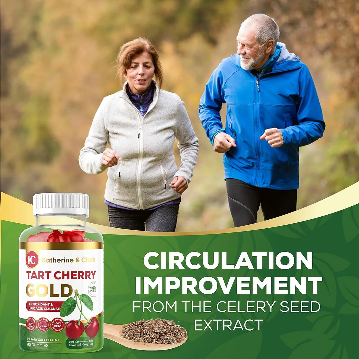 KATHERINE & CLARK - Katherine & Clark Tart Cherry Gold Montmorency Gummies 60 Gomitas - The Red Vitamin MX - Suplementos Alimenticios - {{ shop.shopifyCountryName }}