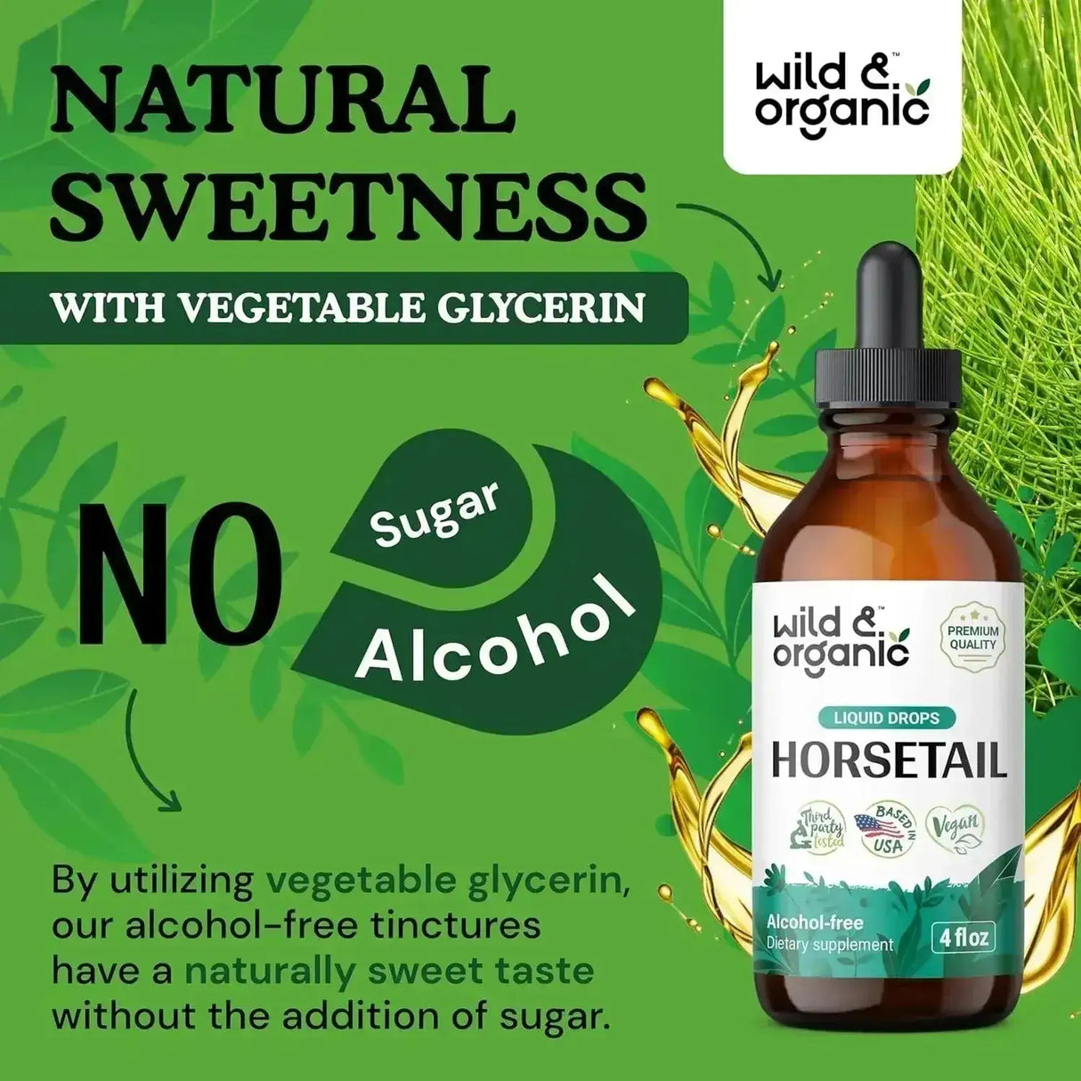 WILD & ORGANIC - Wild & Organic Horsetail Herb Drops 4 Fl.Oz. - The Red Vitamin MX - Suplementos Alimenticios - {{ shop.shopifyCountryName }}