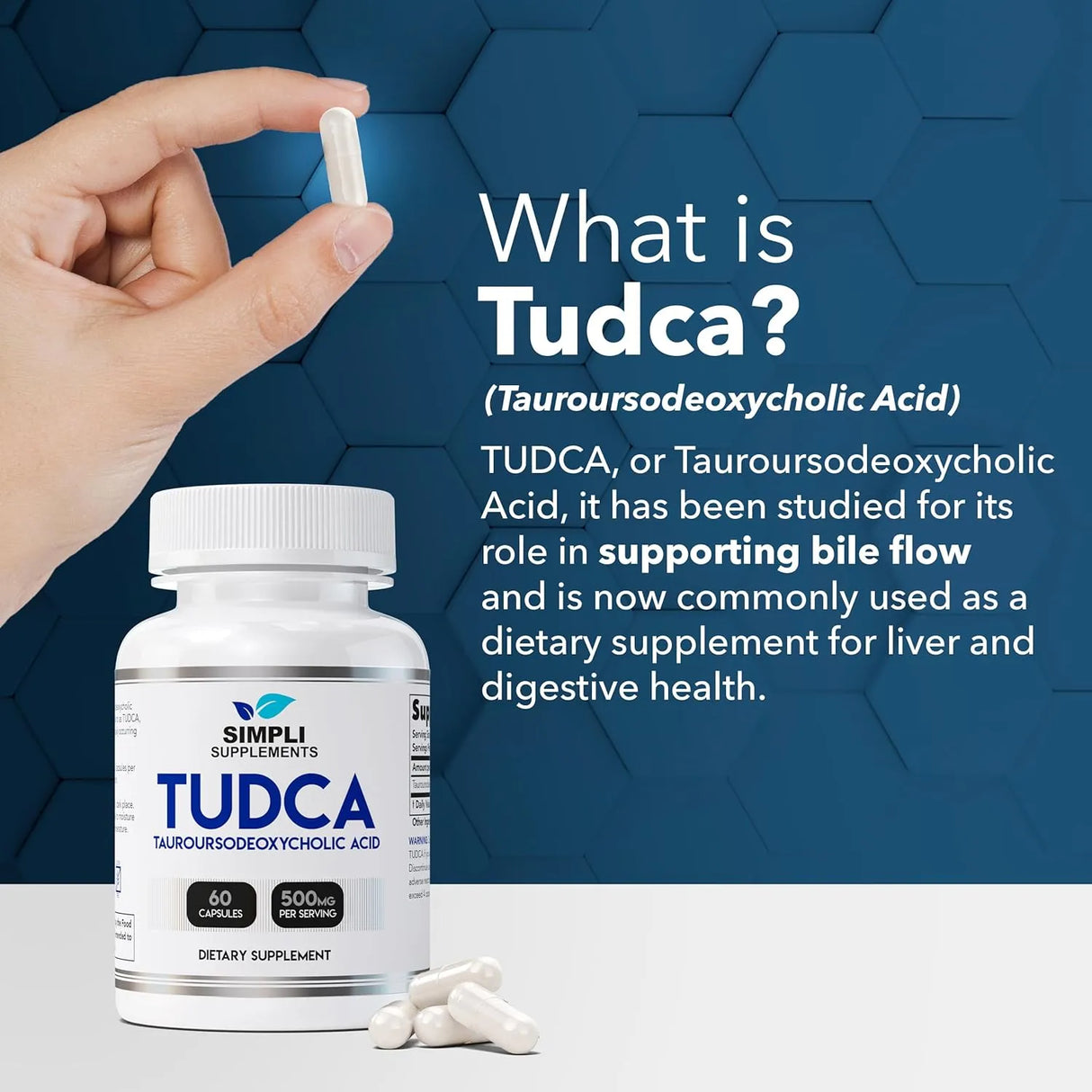 SIMPLI SUPPLEMENTS - Simpli Supplements TUDCA 500Mg. 60 Capsulas - The Red Vitamin MX - Suplementos Alimenticios - {{ shop.shopifyCountryName }}