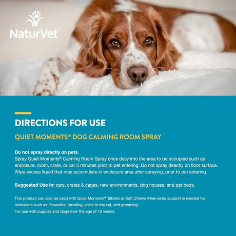 NATURVET - NaturVet Quiet Moments Herbal Calming Room Spray Dog 8 Fl.Oz. - The Red Vitamin MX - Relajantes Para Perros - {{ shop.shopifyCountryName }}