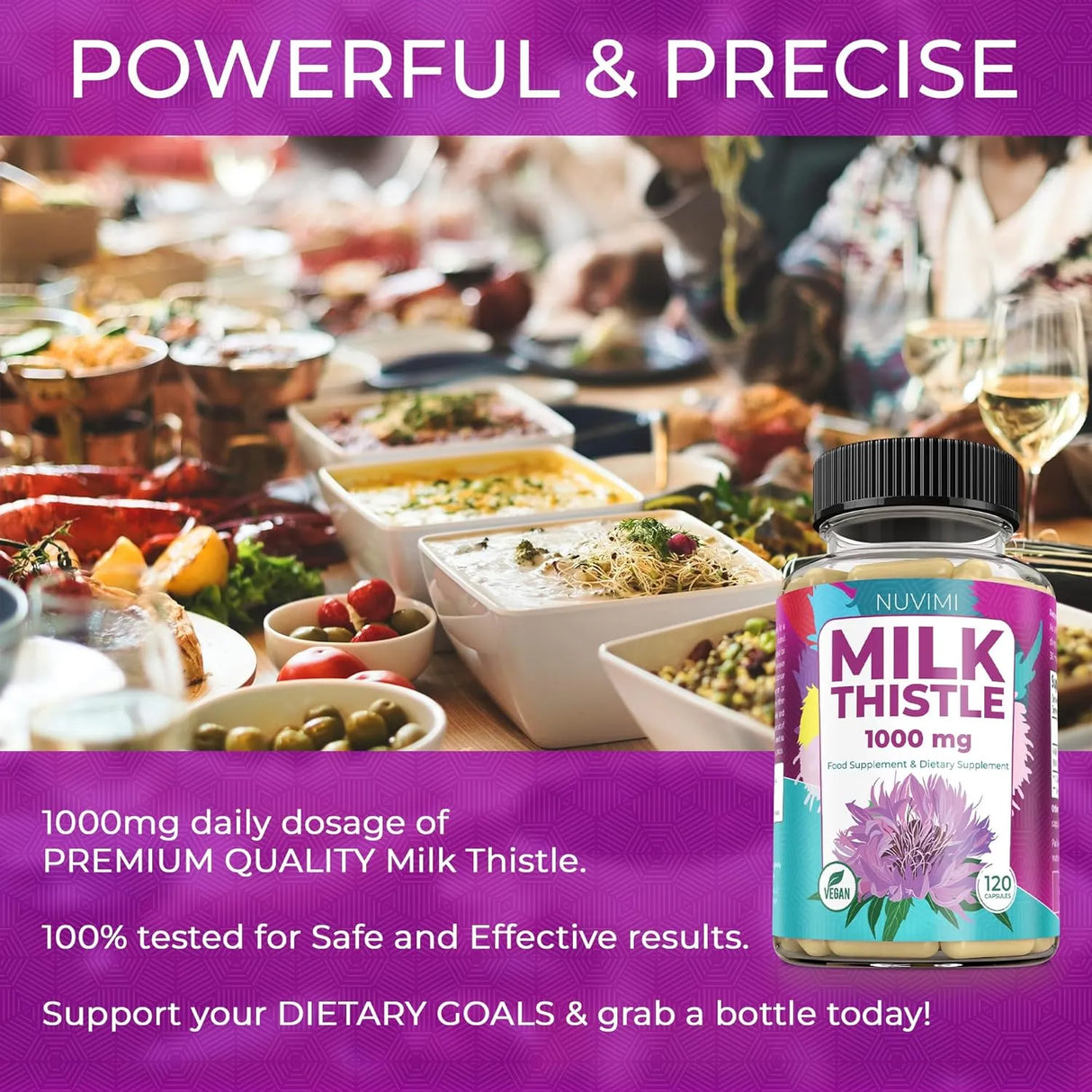 NUVIMI - NUVIMI Milk Thistle 1000Mg. 120 Capsulas - The Red Vitamin MX - Suplementos Alimenticios - {{ shop.shopifyCountryName }}