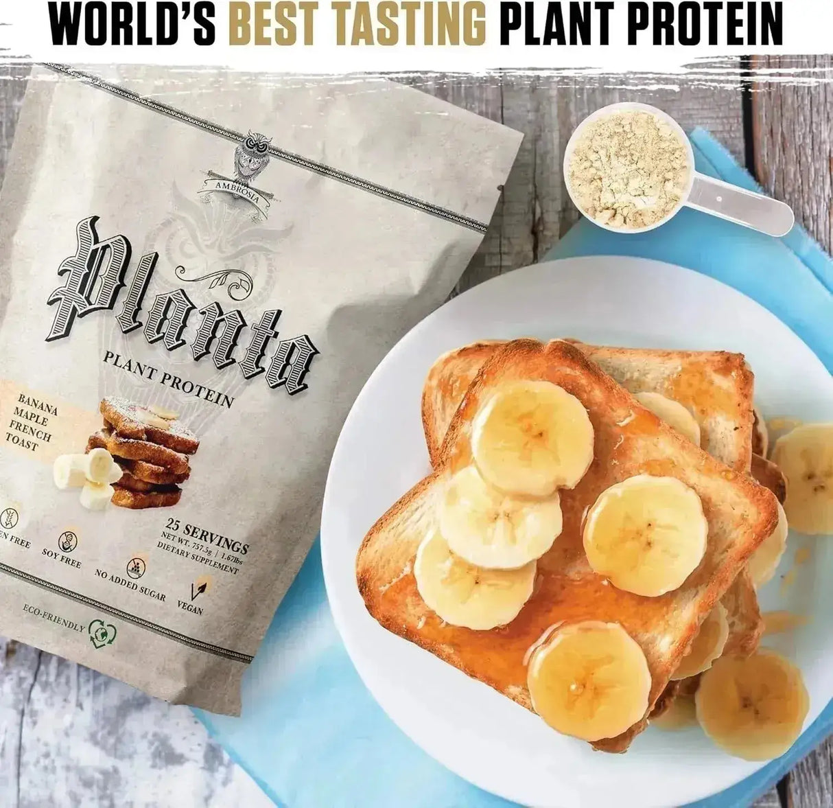 AMBROSIA - Ambrosia Planta Premium Organic Plant-Based Protein 25 Servicios Banana Maple 757Gr. - The Red Vitamin MX - Suplementos Alimenticios - {{ shop.shopifyCountryName }}