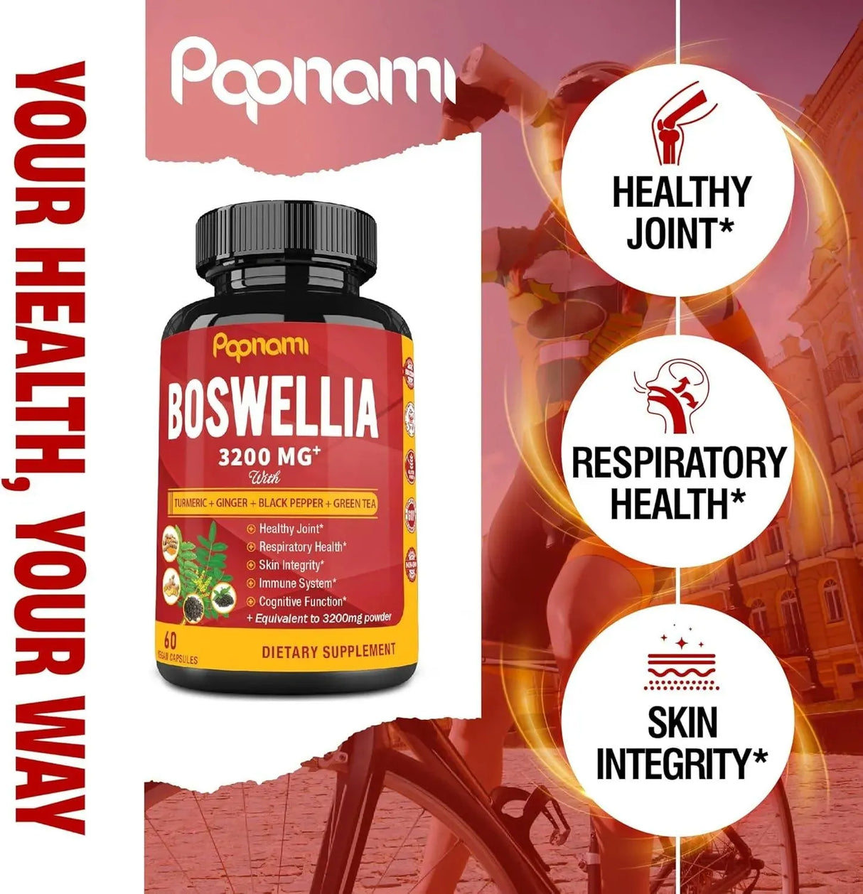 PAPNAMI - Papnami Boswellia Serrata Extract 3200Mg. 60 Capsulas - The Red Vitamin MX - Suplementos Alimenticios - {{ shop.shopifyCountryName }}