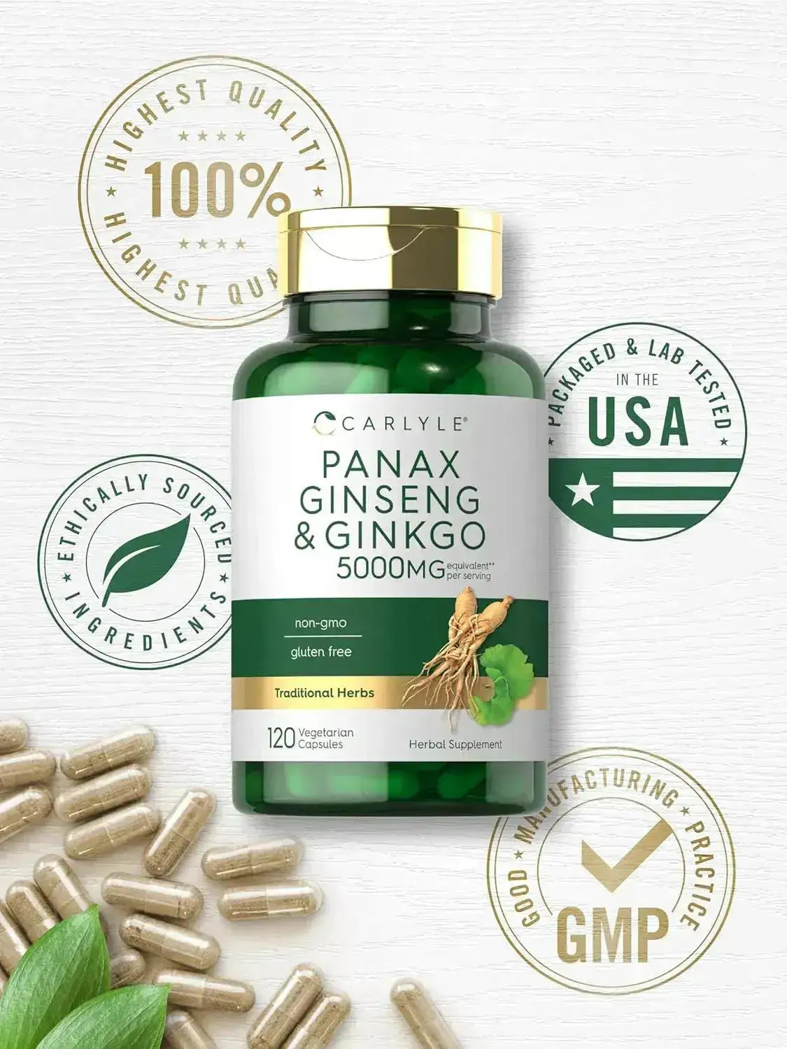 CARLYLE - Carlyle Panax Ginseng + Ginkgo Biloba 120 Capsulas - The Red Vitamin MX - Suplementos Alimenticios - {{ shop.shopifyCountryName }}
