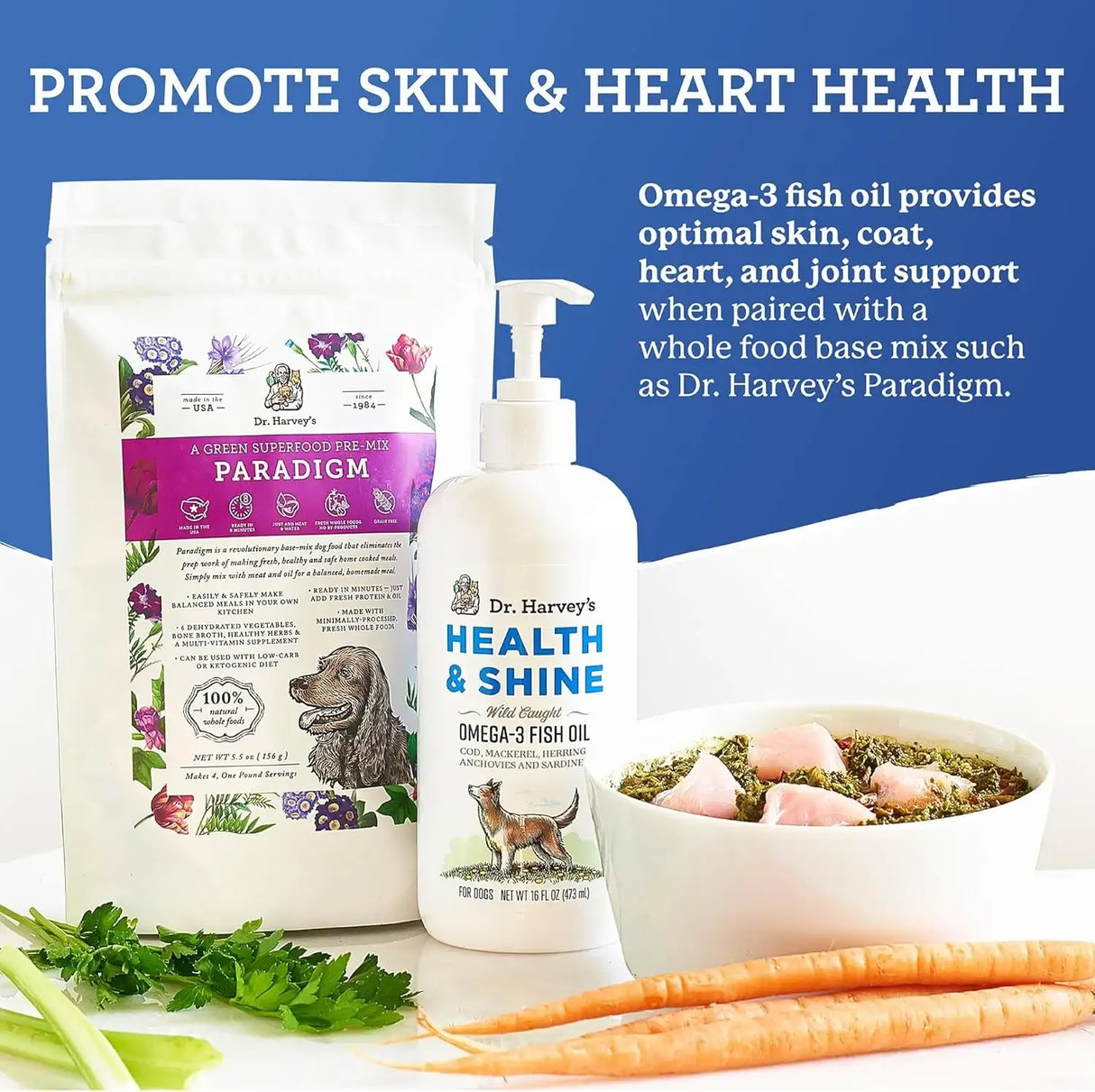 DR. HARVEY'S - Dr. Harvey’s Health & Shine Omega 3 Fish Oil for Dogs 16 Fl.Oz. - The Red Vitamin MX - Aceite De Pescado Para Perros - {{ shop.shopifyCountryName }}