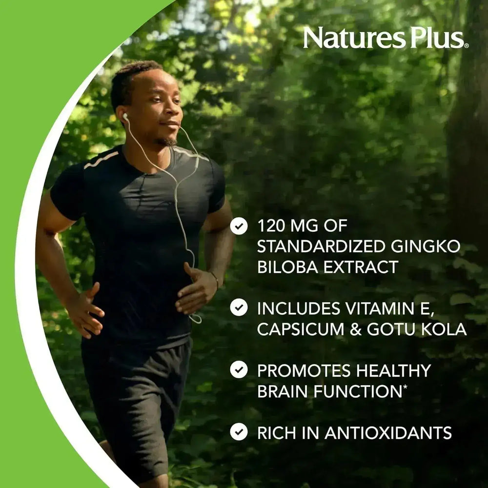 NATURES PLUS - Natures Plus Ginkgo Biloba-Combo 120Mg. 60 Capsulas - The Red Vitamin MX - Suplementos Alimenticios - {{ shop.shopifyCountryName }}