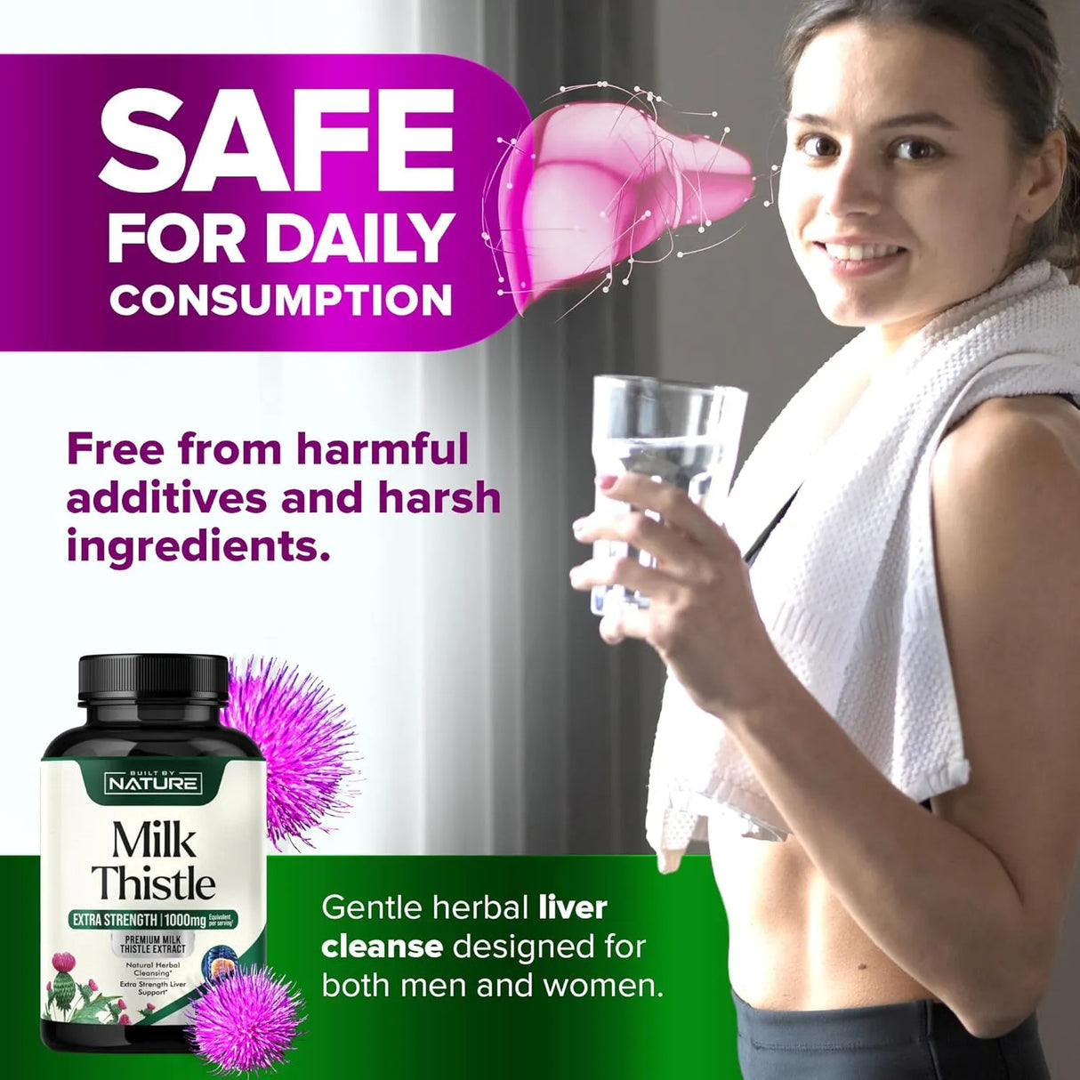 BUILT BY NATURE - Built by Nature Milk Thistle 1000Mg. 120 Capsulas - The Red Vitamin MX - Suplementos Alimenticios - {{ shop.shopifyCountryName }}