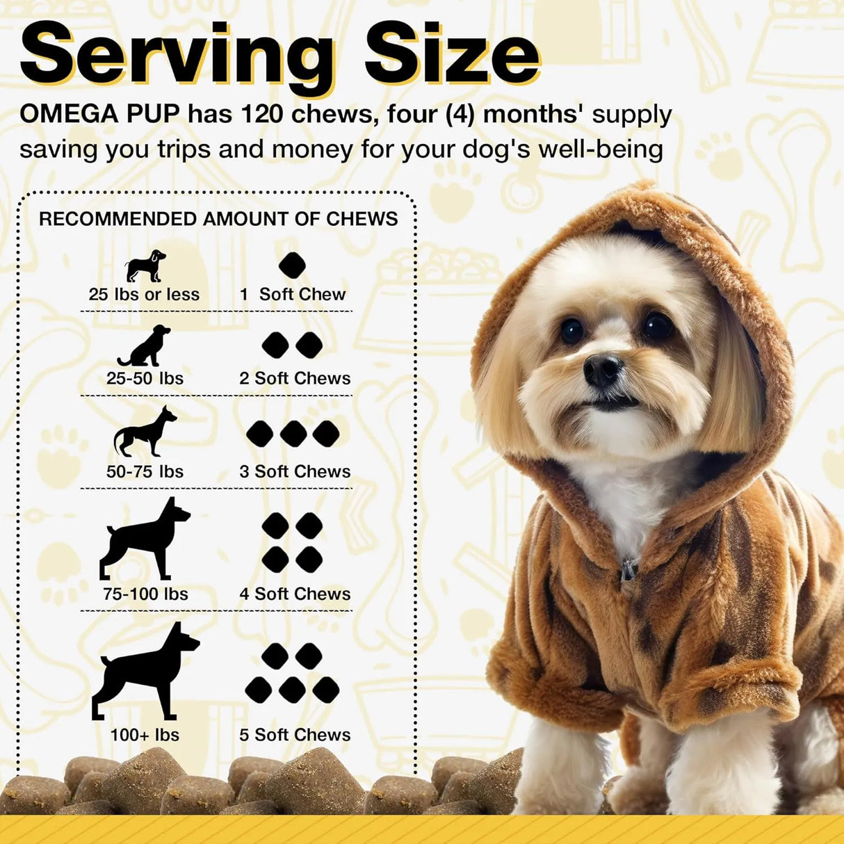 PAWLIFE - Pawlife Omega 3 Fish Oil Dog Vitamins Salmon Flavor 120 Masticables - The Red Vitamin MX - Aceite De Pescado Para Perros - {{ shop.shopifyCountryName }}