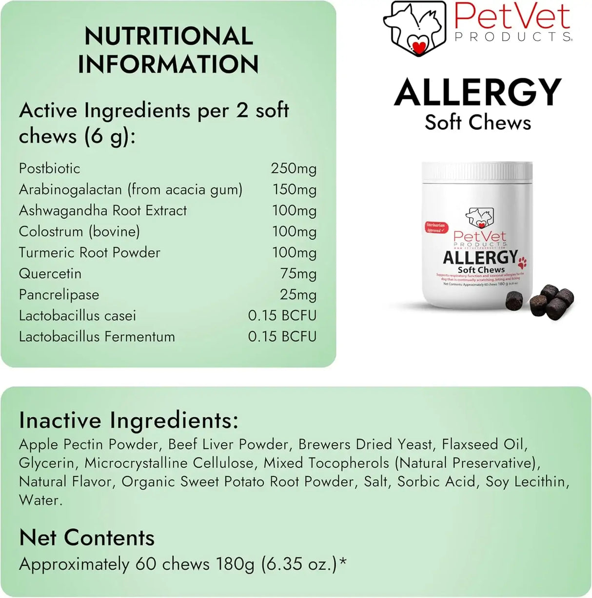 PET VET - Pet Vet Allergy Relief Chews for Dogs Beef Liver 60 Masticables - The Red Vitamin MX - Remedios Para La Picazón De Perros - {{ shop.shopifyCountryName }}