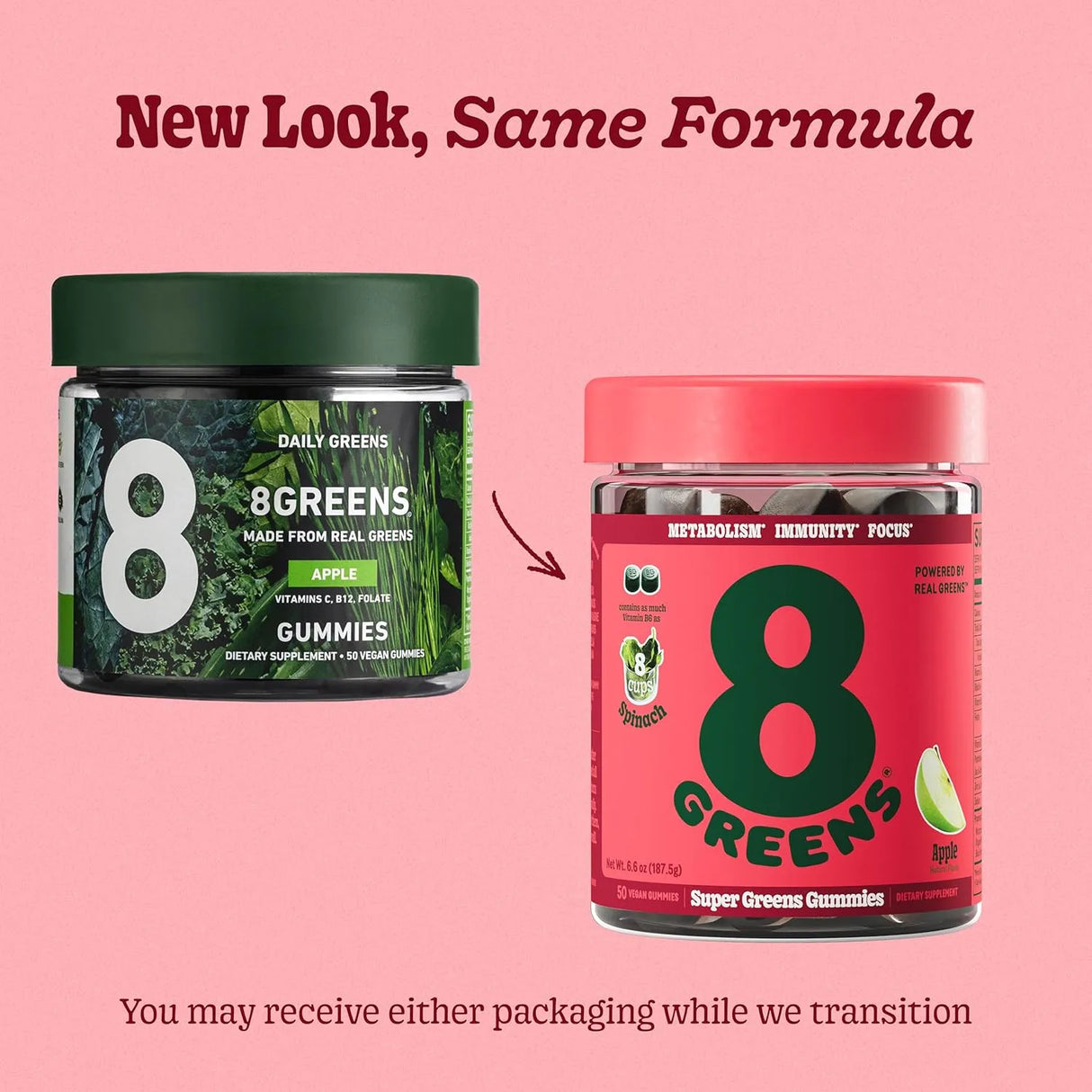8GREENS - 8Greens Supergreens Gummies Apple Flavor 50 Gomitas 2 Pack - The Red Vitamin MX - Suplementos Alimenticios - {{ shop.shopifyCountryName }}