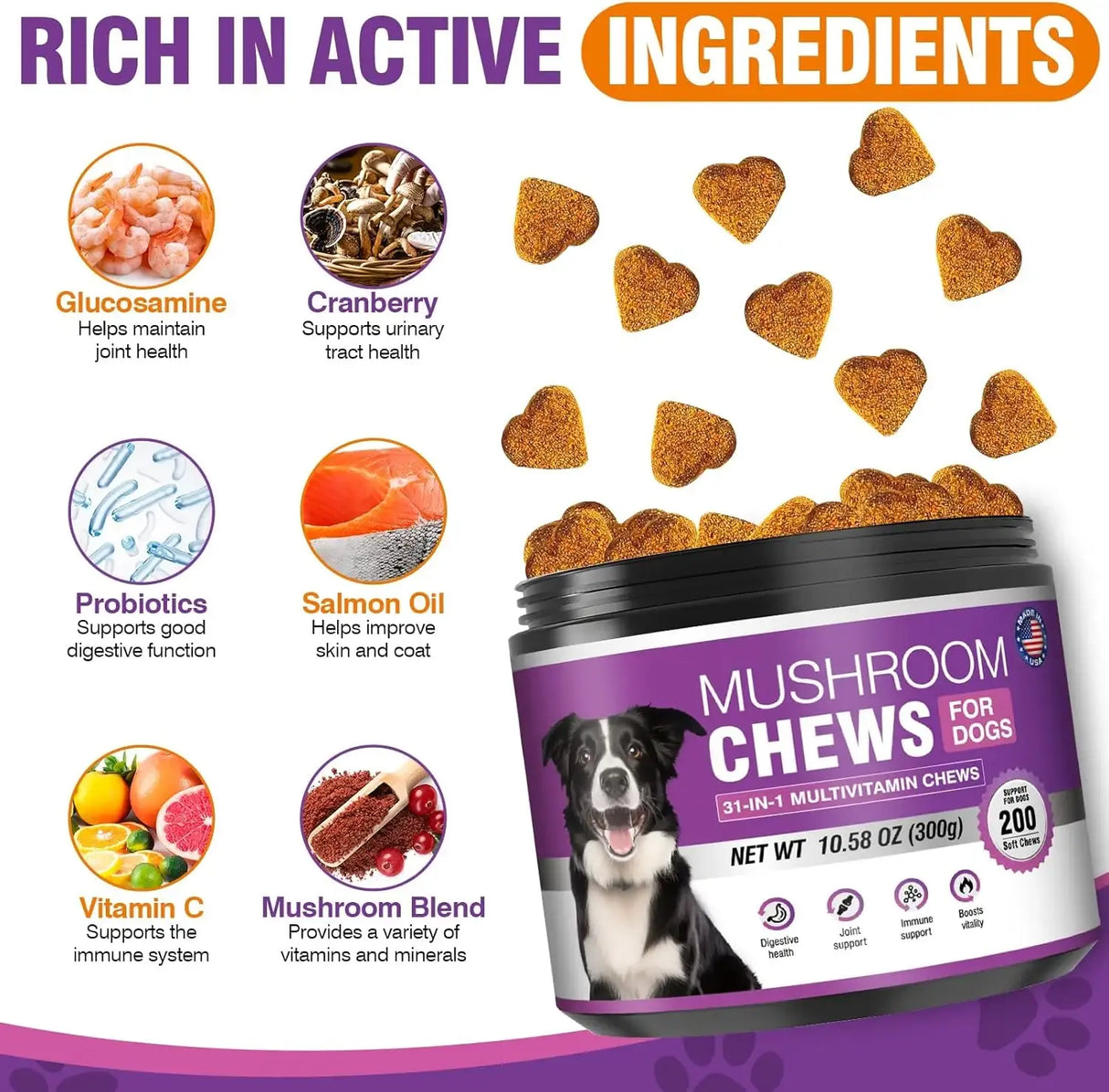 TTIXRL - TTIXRL Turkey Tail Mushroom for Dogs 200 Masticables - The Red Vitamin MX - Suplementos Herbales Para Perros - {{ shop.shopifyCountryName }}