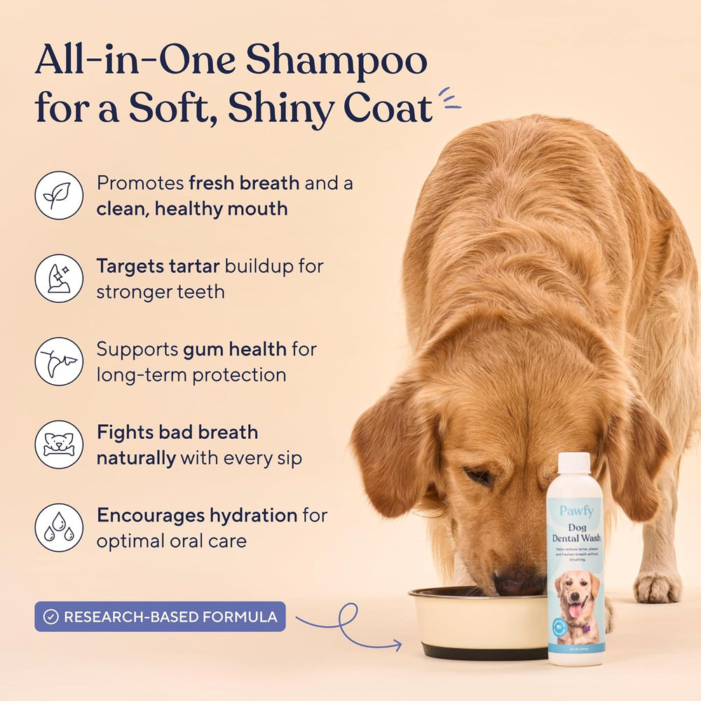 Pawfy Dog Breath Freshener with Specialized Dental Care Formula 8 Fl.Oz.