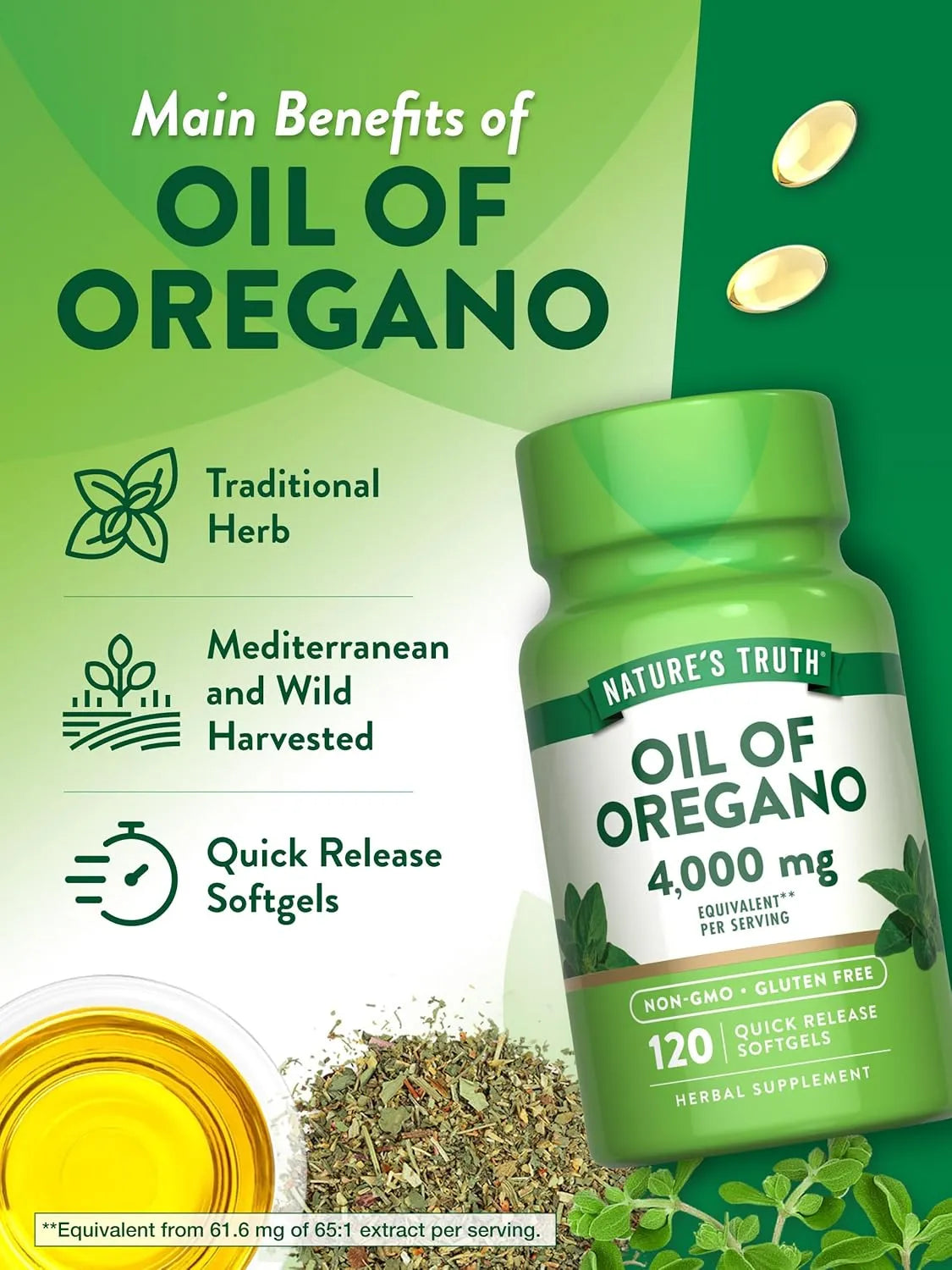 NATURE'S TRUTH - Nature's Truth Oil of Oregano 4000Mg. 120 Capsulas Blandas - The Red Vitamin MX - Suplementos Alimenticios - {{ shop.shopifyCountryName }}