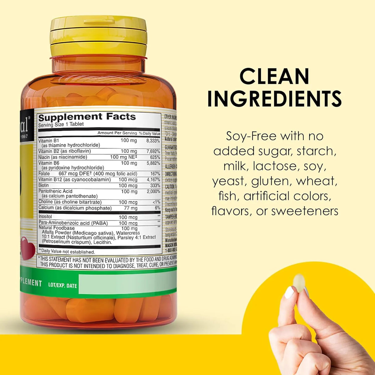 MASON NATURAL - MASON NATURAL Ultra B-100 Complex 60 Tabletas - The Red Vitamin MX - Suplementos Alimenticios - {{ shop.shopifyCountryName }}