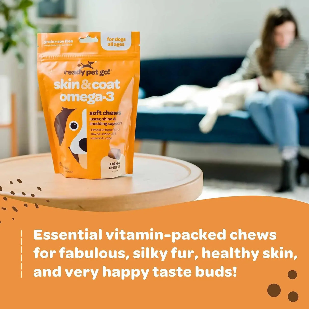 READY PET GO - Ready Pet Go! Skin and Coat Supplement for Dogs 90 Masticables - The Red Vitamin MX - Aceite De Pescado Para Perros - {{ shop.shopifyCountryName }}