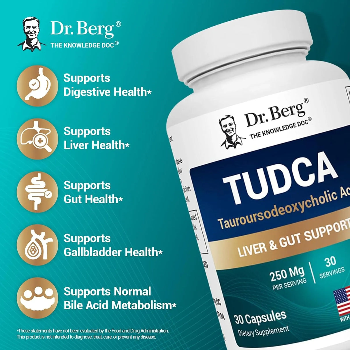 DR. BERG - Dr. Berg TUDCA 30 Capsulas - The Red Vitamin MX - Suplementos Alimenticios - {{ shop.shopifyCountryName }}