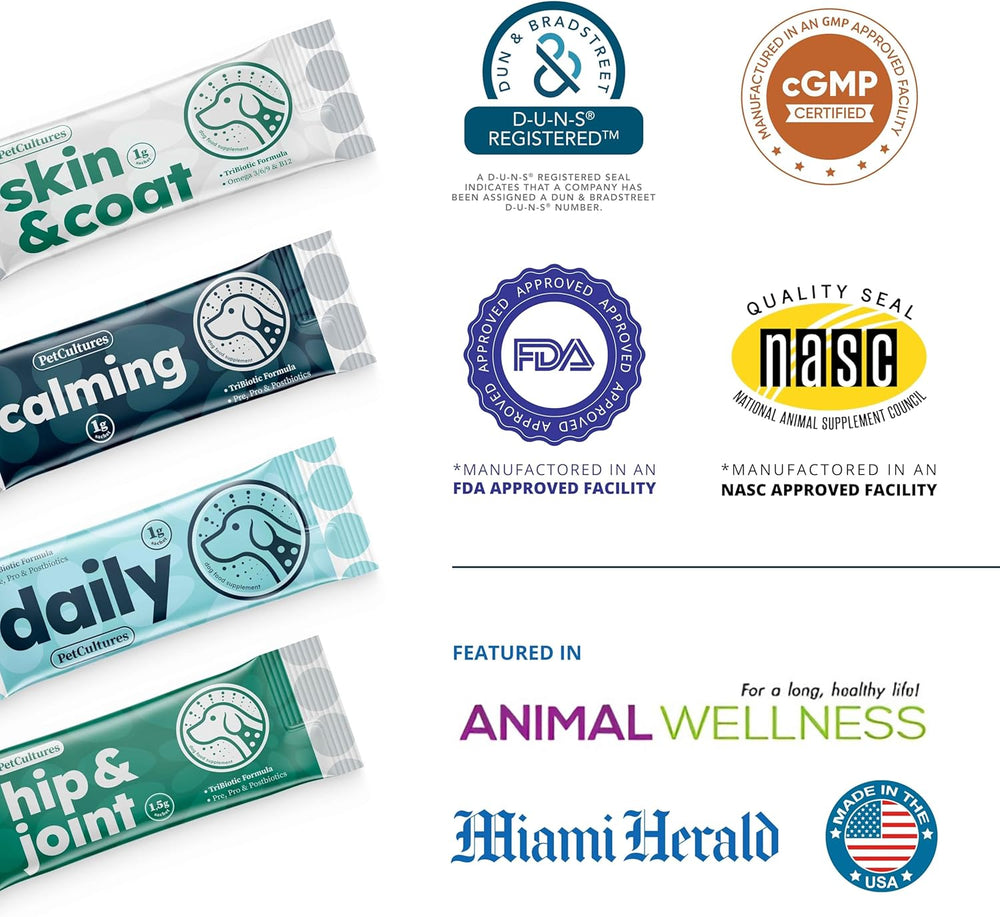 PETCULTURES - PetCultures Skin and Coat Synbiotic Formula 30 Paquetes - The Red Vitamin MX - Remedios Para La Picazón De Perros - {{ shop.shopifyCountryName }}