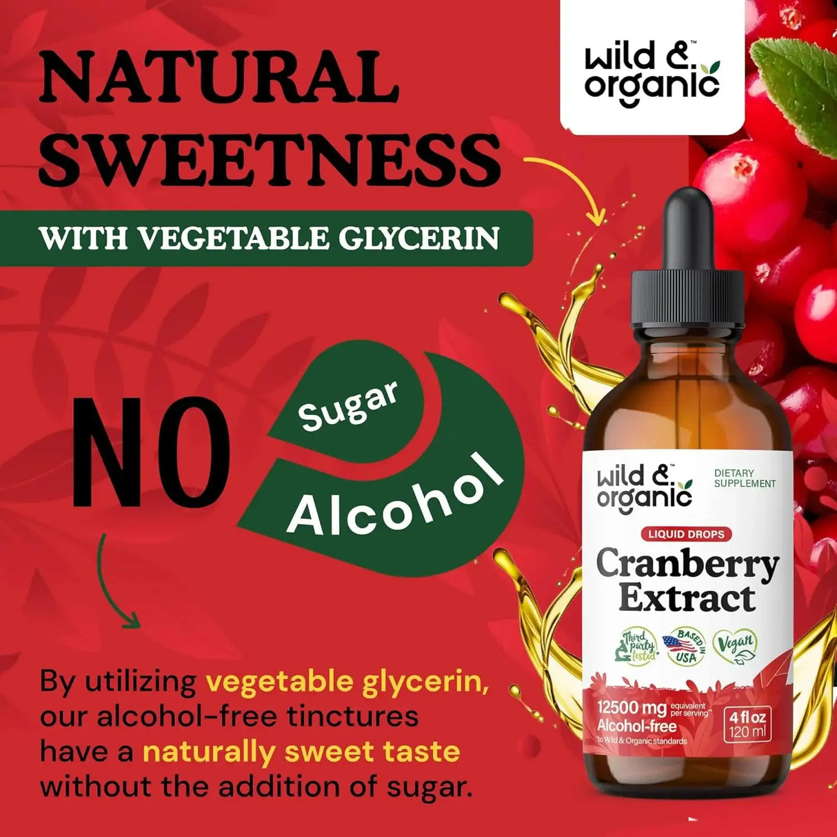 WILD & ORGANIC - Wild & Organic Cranberry Supplement Drops 4 Fl.Oz. - The Red Vitamin MX - Suplementos Alimenticios - {{ shop.shopifyCountryName }}