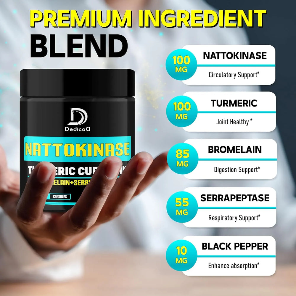 DEDICAD - DEDICAD 4-in-1 Nattokinase 2000 FU 120 Capsulas - The Red Vitamin MX - Suplementos Alimenticios - {{ shop.shopifyCountryName }}