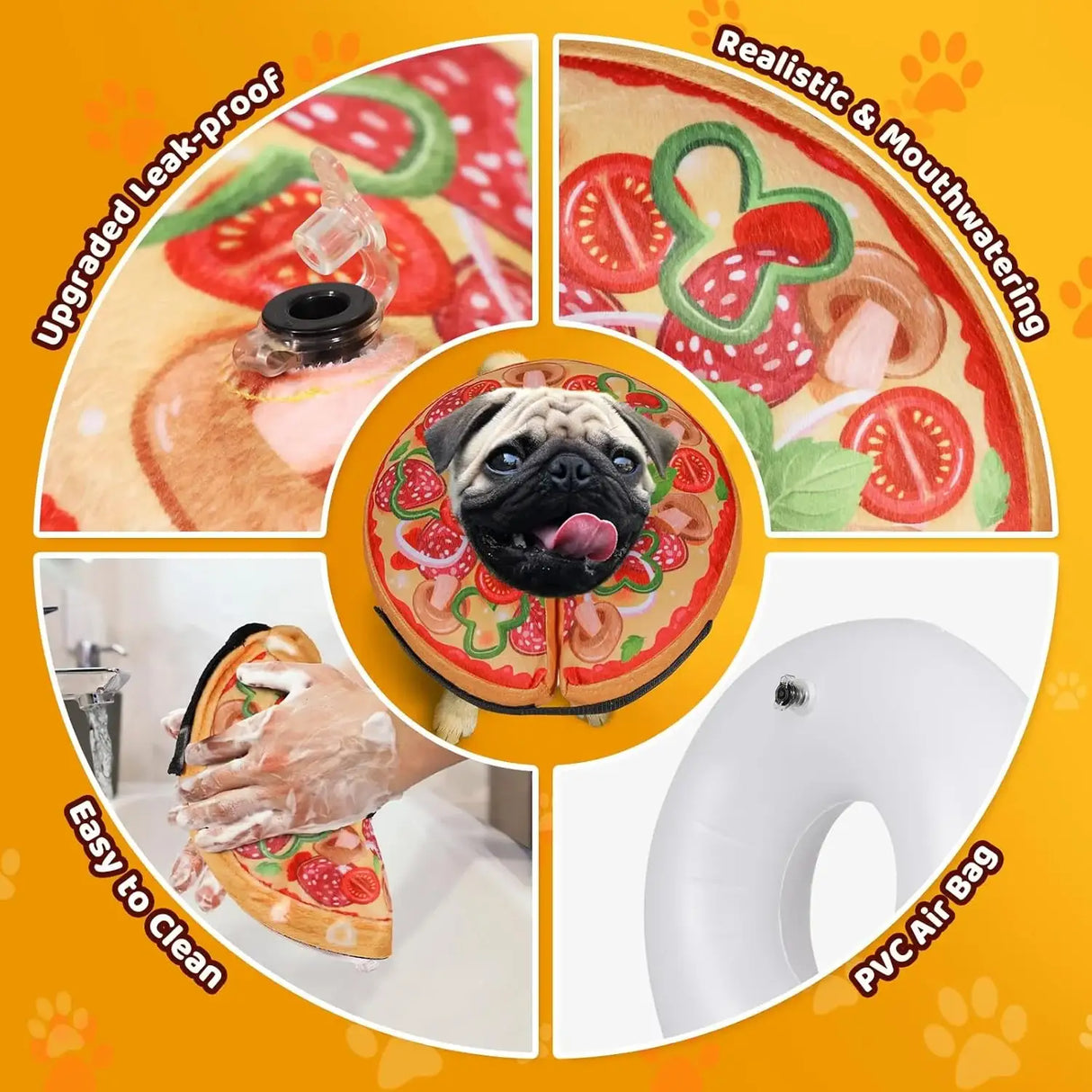 GRAND LINE - Grand Line Pizza Inflatable Collar SMALL - The Red Vitamin MX - Collares y Conos De Recuperación Para Perros - {{ shop.shopifyCountryName }}