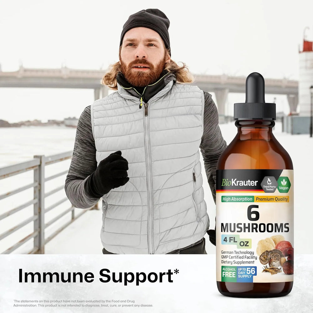 BIOKRAUTER - Bio Krauter 6 Mushrooms Vegan Drops 4 Fl.Oz. - The Red Vitamin MX - Suplementos Alimenticios - {{ shop.shopifyCountryName }}