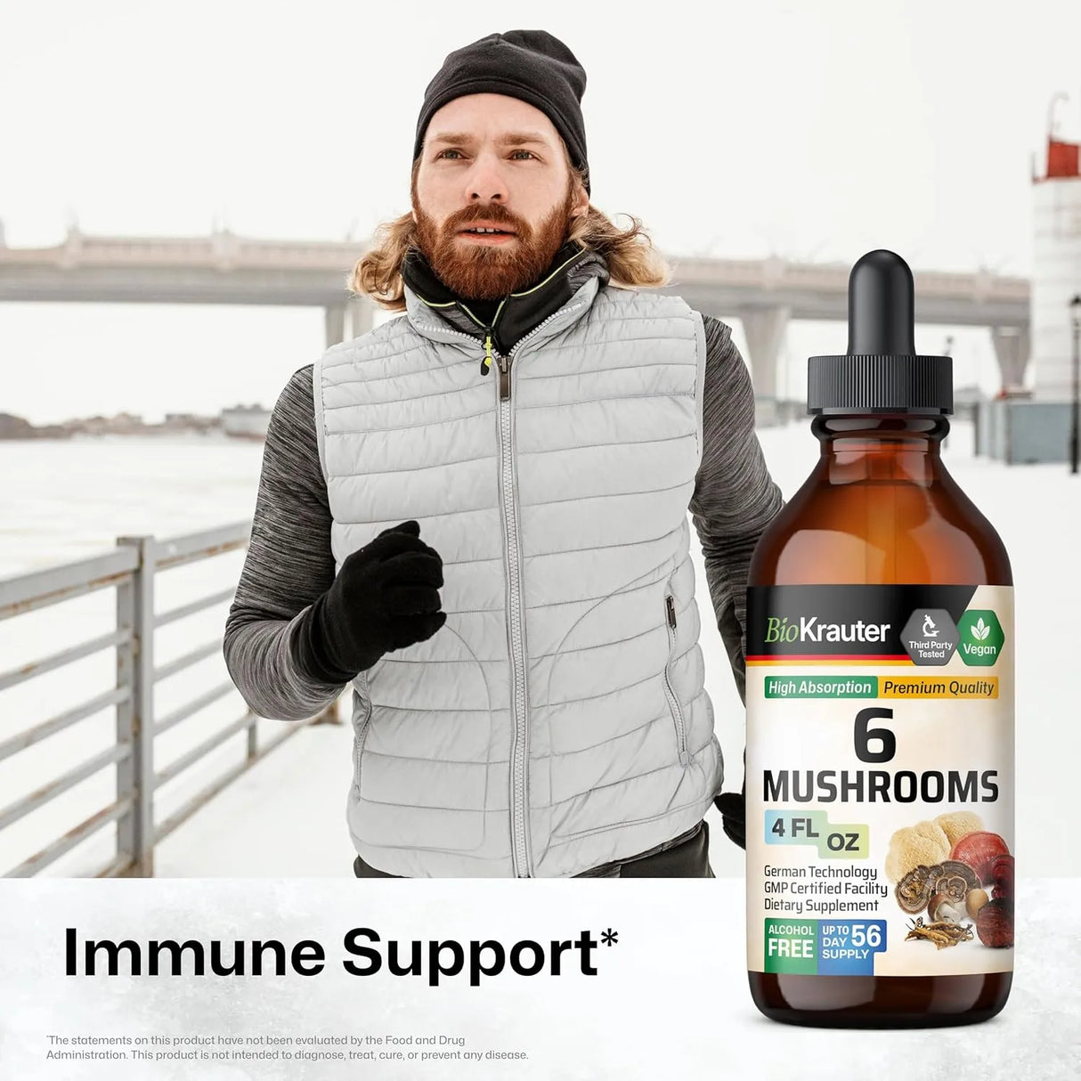 BIOKRAUTER - Bio Krauter 6 Mushrooms Vegan Drops 4 Fl.Oz. - The Red Vitamin MX - Suplementos Alimenticios - {{ shop.shopifyCountryName }}