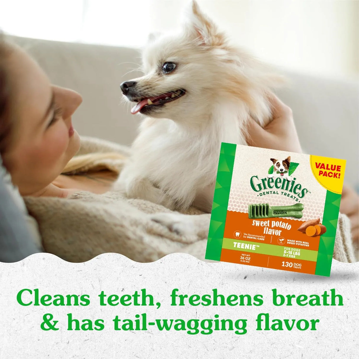 GREENIES - Greenies Teenie Natural Dog Dental Treats Sweet Potato Flavor 130 Piezas - The Red Vitamin MX - Cuidado Dental Para Perros - {{ shop.shopifyCountryName }}