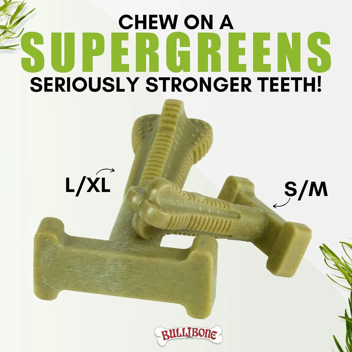 BULIBONE - Bullibone SuperBrush: Dog Teeth Cleaning Brushing Toothbrush Stick Super Greens 3 Pack - The Red Vitamin MX - Cuidado Dental Para Perros - {{ shop.shopifyCountryName }}