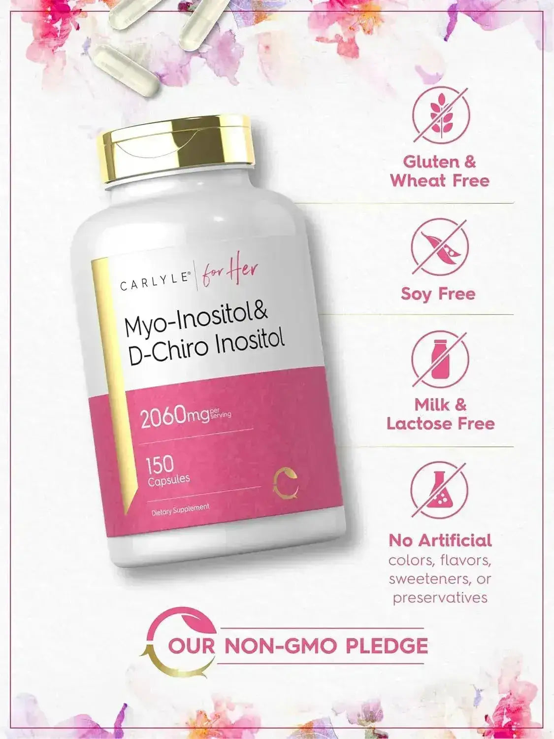 CARLYLE - Carlyle Myo-Inositol and D-Chiro Inositol 2060Mg. 150 Capsulas - The Red Vitamin MX - Suplementos Alimenticios - {{ shop.shopifyCountryName }}