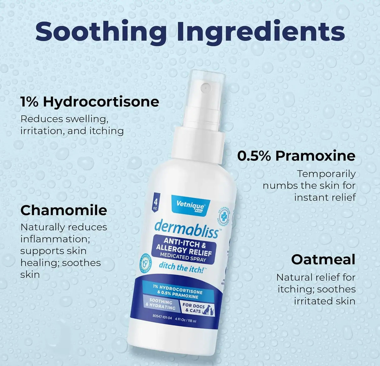 VETNIQUE - Vetnique Dermabliss Anti Itch Spray for Dogs & Cats 4 Fl.Oz. - The Red Vitamin MX - Remedios Para La Picazón De Perros - {{ shop.shopifyCountryName }}