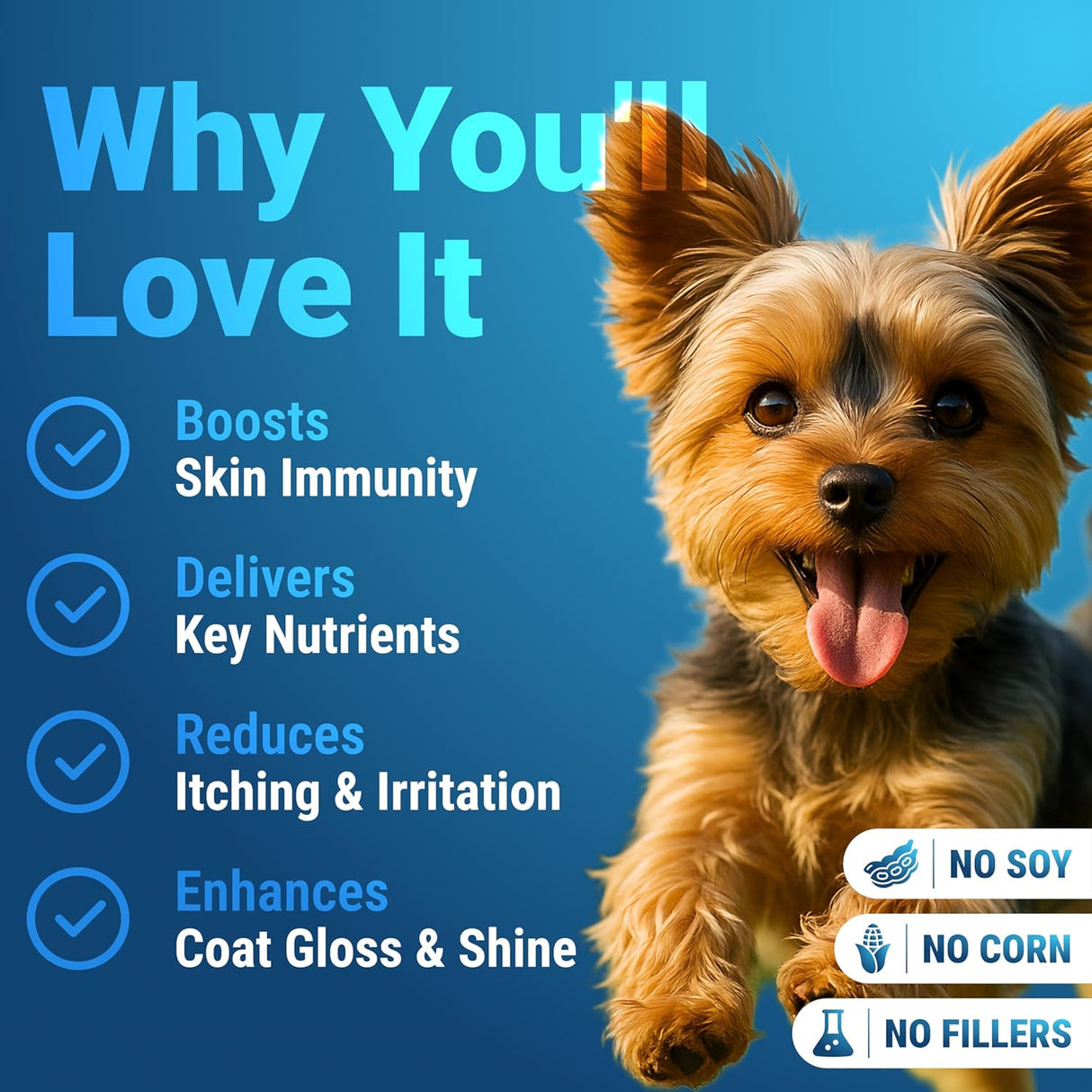 WuffWell Dog Skin and Coat 140 Masticables