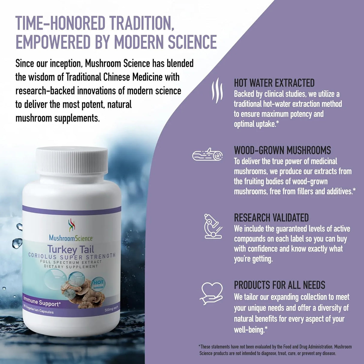 MUSHROOMSCIENCE - MushroomScience Turkey Tail Mushroom 90 Capsulas - The Red Vitamin MX - Suplementos Alimenticios - {{ shop.shopifyCountryName }}