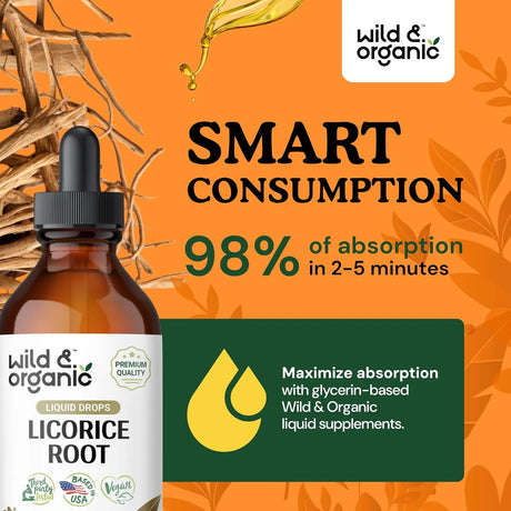 WILD & ORGANIC - Wild & Organic Licorice Root Tincture 4 Fl.Oz. - The Red Vitamin MX - Suplementos Alimenticios - {{ shop.shopifyCountryName }}