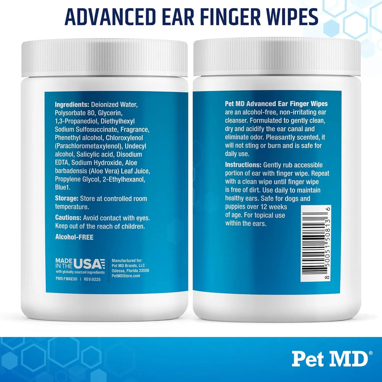 PET MD - Pet MD Advanced Ear Finger Wipes for Dogs & Cats 50 Toallitas - The Red Vitamin MX - Cuidado Del Oído De Perros - {{ shop.shopifyCountryName }}