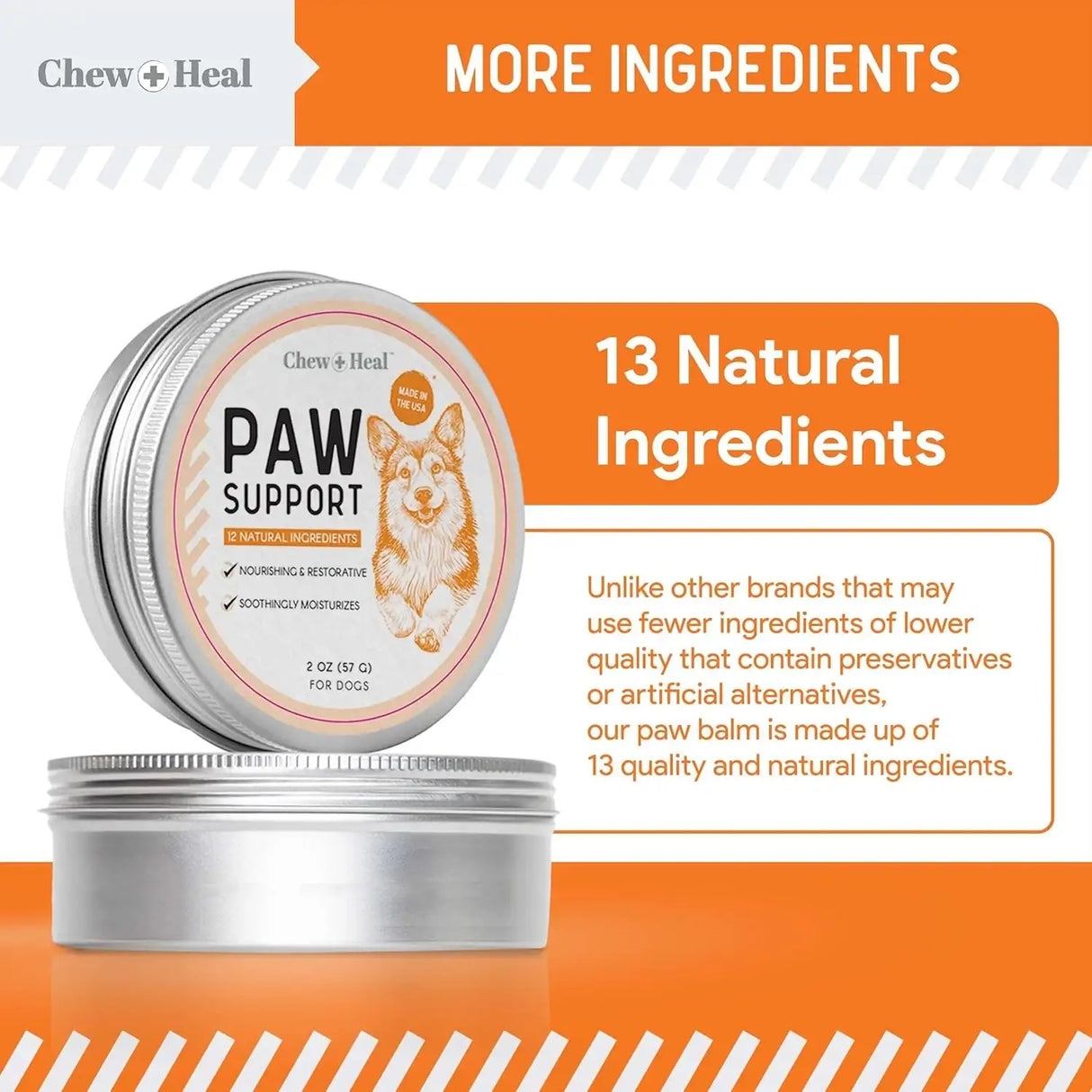 CHEW + HEAL - Chew + Heal Labs Dog Paw Balm 2 Oz. - The Red Vitamin MX - Remedios Para La Picazón De Perros - {{ shop.shopifyCountryName }}